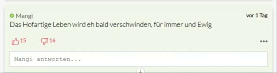 Abschliessende Worte von diesem Leser.