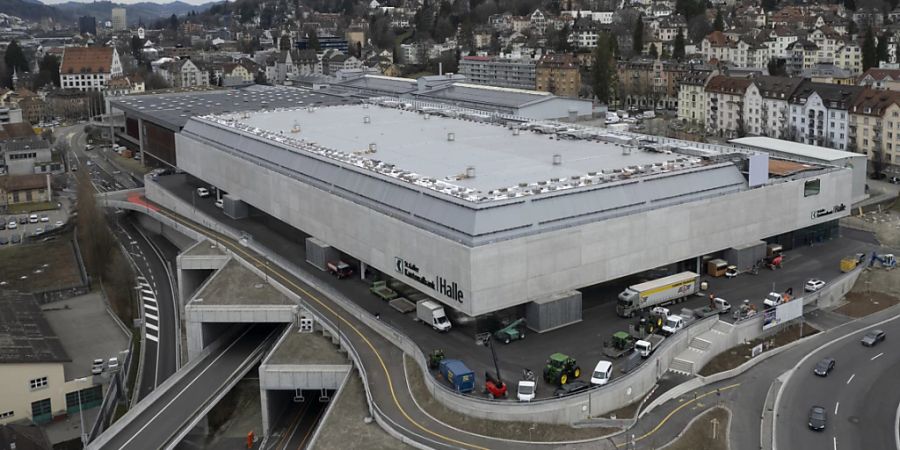 Blick auf die neue St. Galler Kantonalbank Halle der Olma. (Archivbild)