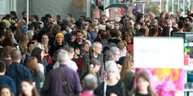 Besucher bei Frankfurter Buchmesse 2019 Besucher bei Frankfurter Buchmesse 2019