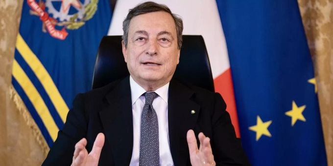 Mario Draghi, Ex-Ministerpräsident von Italien. giorgia meloni