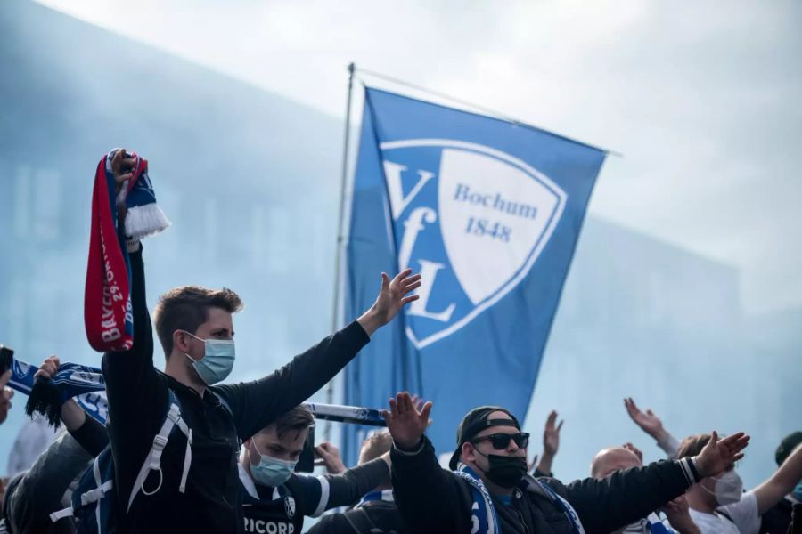 Rund 7000 Menschen feierten am Sonntag den Aufstieg von Bochum in die Bundesliga.