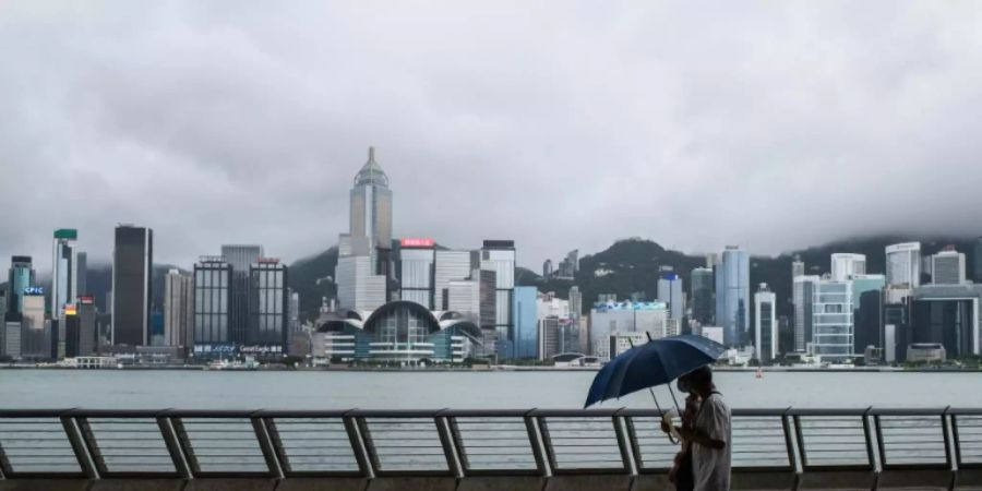 Blick auf die Hongkonger Skyline