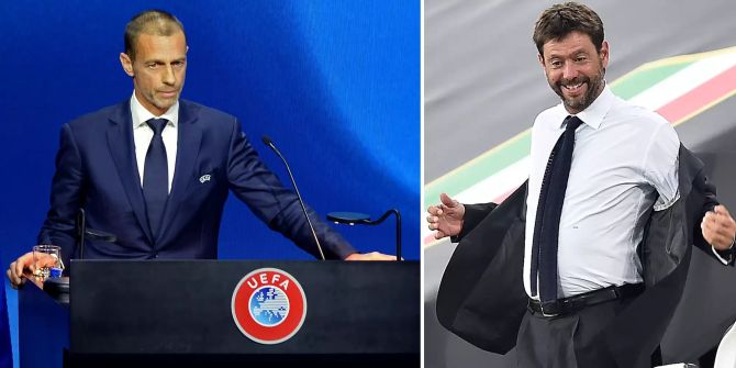 Ceferin UEFA Agnelli Fussball