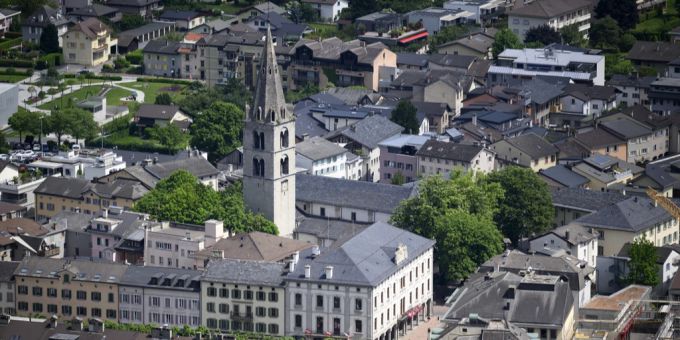 Die Altstadt von Martigny VS. Martigny VS