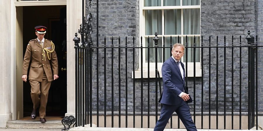 Nach dem Rücktritt des britischen Verteidigungsministers Wallace übernimmt der bisherige Energieminister Grant Shapps den Posten. Foto: Stefan Rousseau/PA Wire/dpa