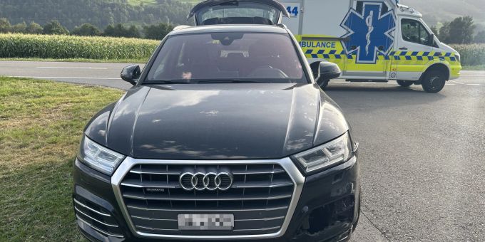 Mels SG: Zusammenprall zwischen Auto und Motorrad. Mels SG Unfall