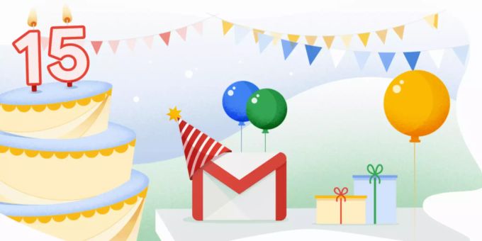 Gmail wird 15 Jahre alt. Google Gmail Logo Artwork