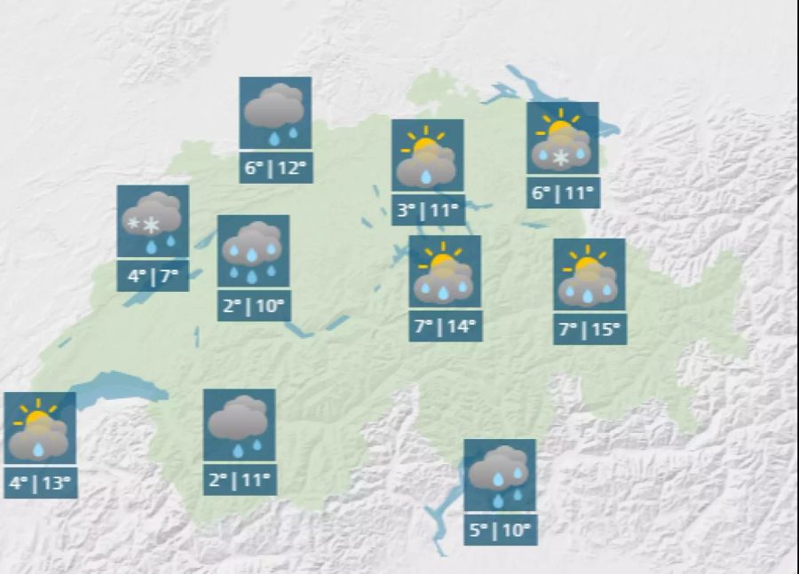 Wetter am Montag