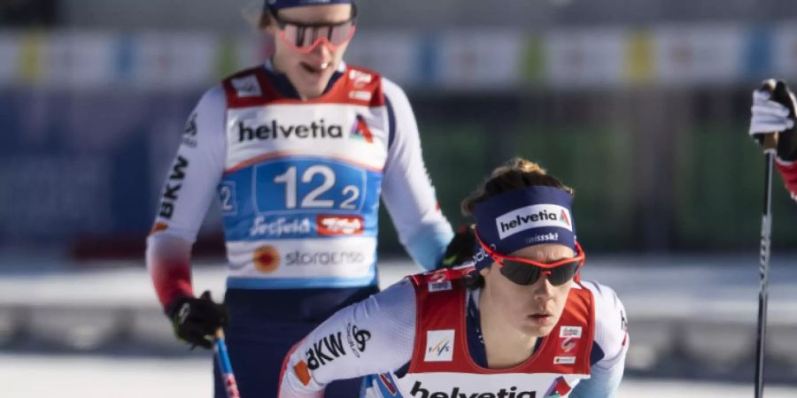 Souverän in den Final, dort aber ohne Chance: das Schweizer Sprint-Duo Laurien van der Graaff (vorne) und Nadine Fähndrich