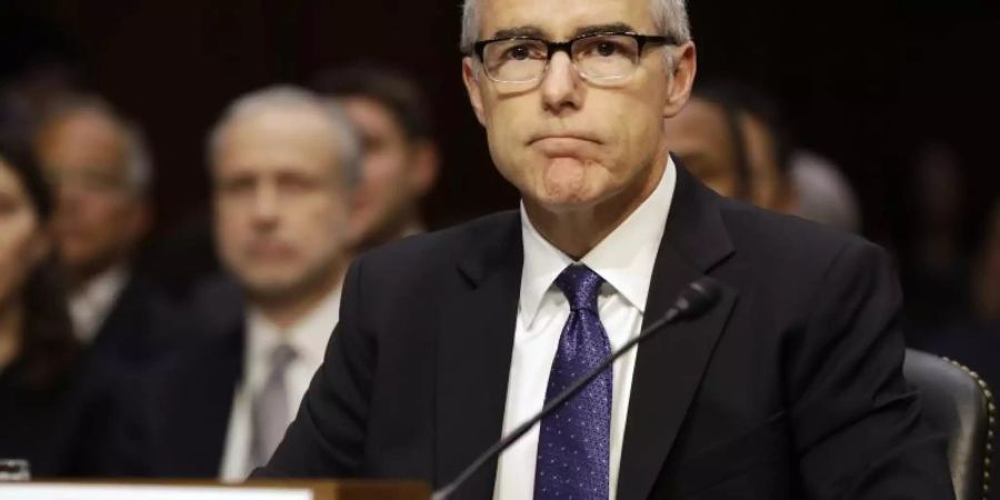 Der ehemalige stellvertretende FBI-Direktor Andrew McCabe war im März 2018 von US-Justizminister Jeff Sessions gefeuert worden, keine 48 Stunden, bevor er sowieso in Pension gegangen wäre. Foto: Jacquelyn Martin/AP