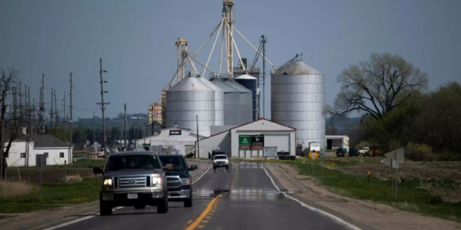 Getreidesilos im US-Bundesstaat Nebraska
