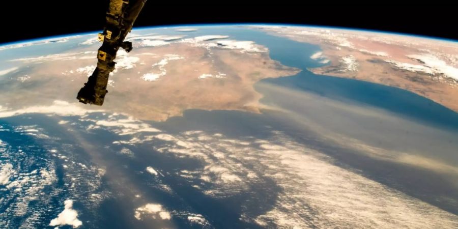 Blick aus der Raumstation ISS