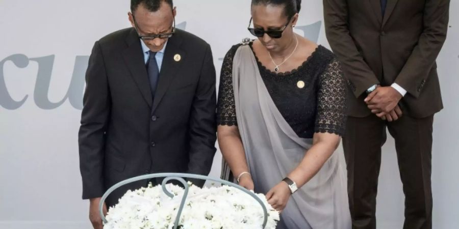 Ruandas Präsident Kagame mit seiner Frau Jeannette