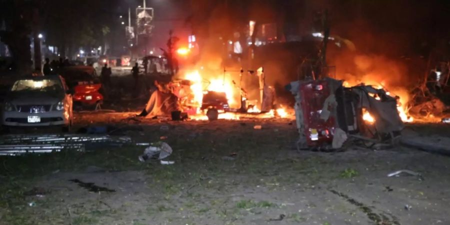 Explosion der Autobombe in Mogadischu