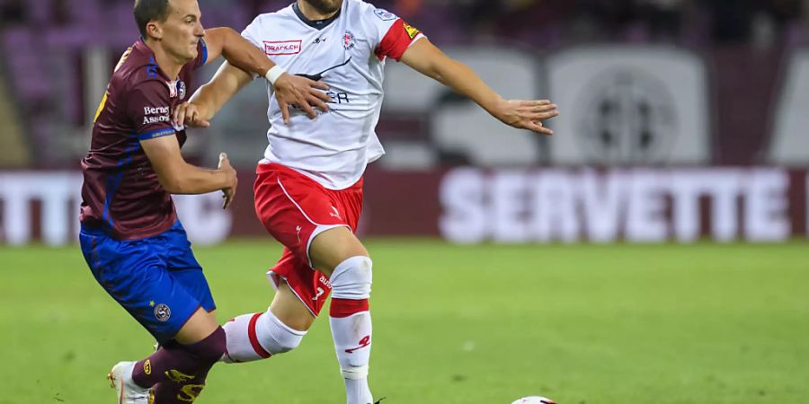 Luka Sliskovic (rechts), hier in einem Spiel gegen Servette, traf für den FCW in Aarau