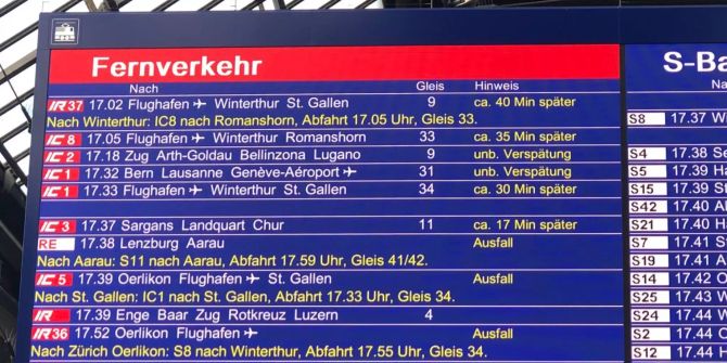 SBB Aargau Verspätungen