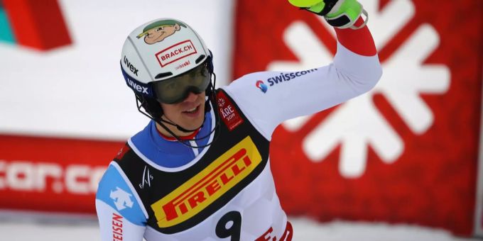 Ramon Zenhäusern fährt beim Slalom an der WM in Åre auf den fünften Rang. Ramon Zenhäusern Åre Slalom