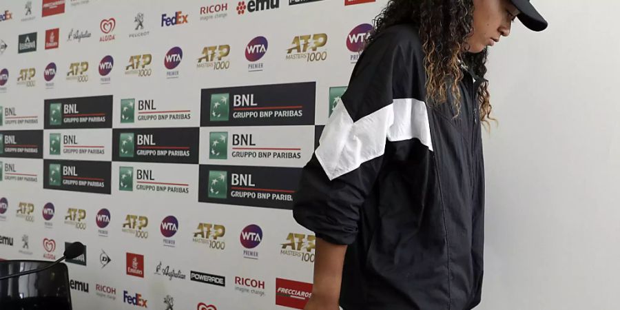 Naomi Osaka erklärte für ihren Viertelfinal in Rom forfait