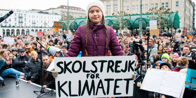 Klimaaktivistin Greta Thunberg in Hamburg