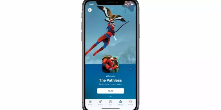 Über den Abo-Dienst Apple Arcade sollen sich neben dem Spiel «The Pathless» über 100 neue Games aufrufen lassen. Foto: Apple