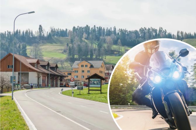 Mosnang SG Gemeinde Motorradfahrer