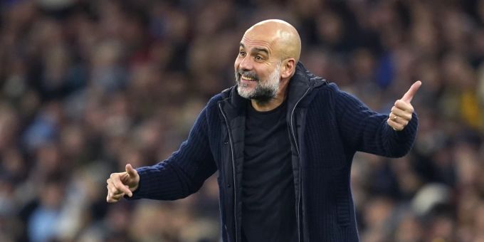 Pep Guardiola während dem Derby zwischen Manchester City und Manchester United. Pep Guardiola