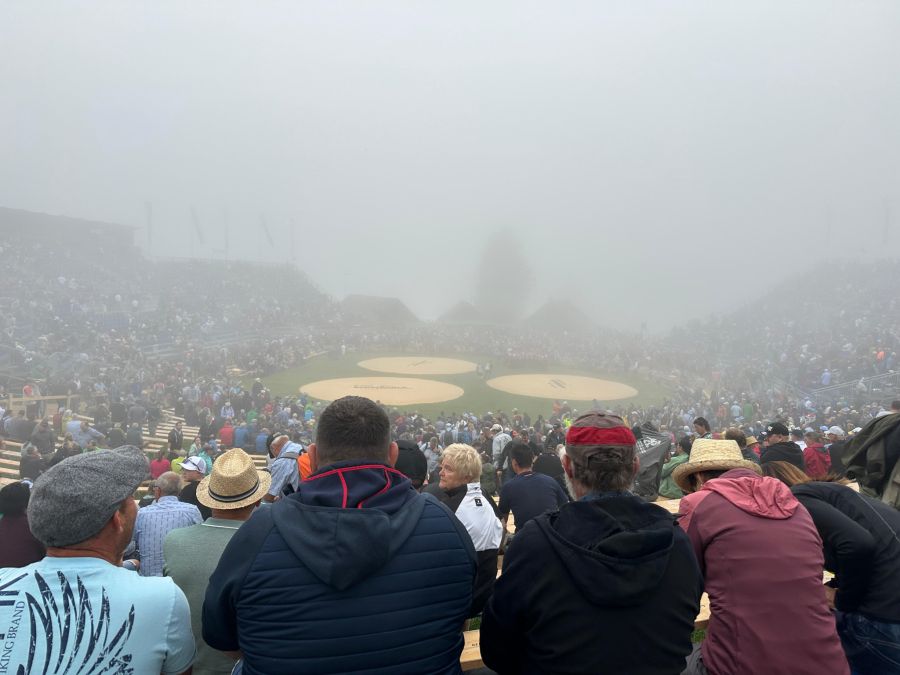 Nebel vor dem Start auf der Schwägalp.