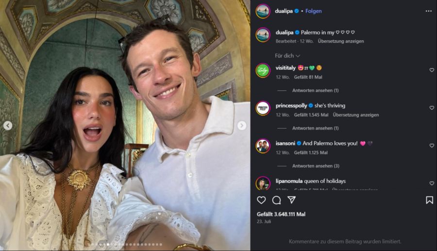 dua lipa callum turner