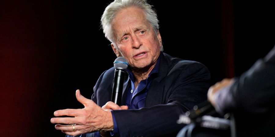 Schauspieler Michael Douglas bei einem Publikumsgespräch 2023 in Cannes.