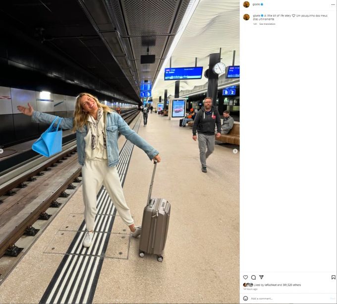 Gisele Bündchen fuhr ganz Otto-Normalo Bahn. Gisele Bündchen