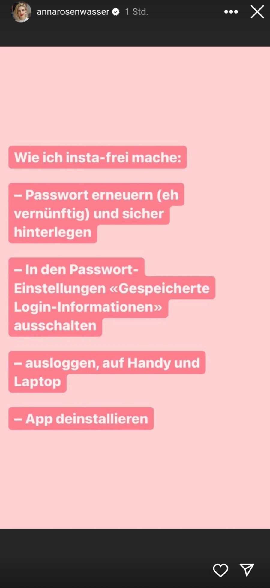 Anna Rosenwasser gibt Tipps, wie der Insta-Verzicht gelingt.