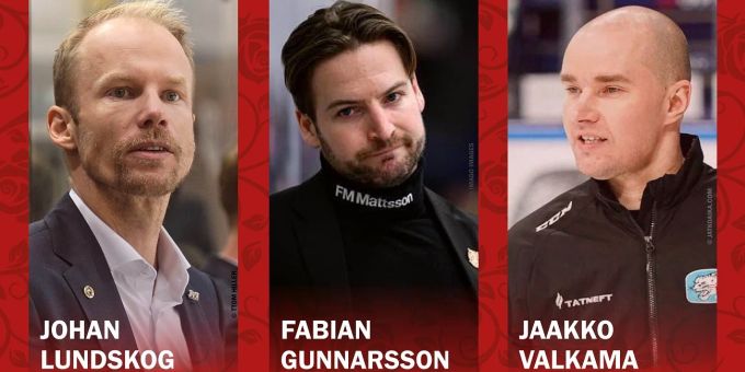 Johan Lundskog, Fabian Gunnarsson und Jaakko Valkama werden Teil des Trainerteams der SC Rapperswil-Jona Lakers. sc rapperswil-Jona lakers