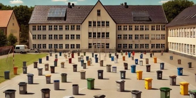 Abfalleimer Schulhof