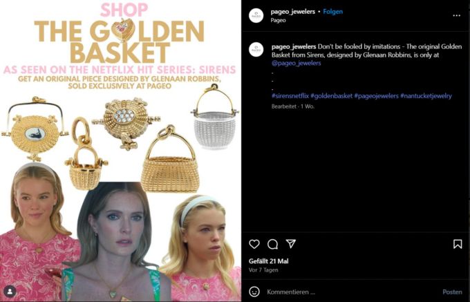Die besonderen Ketten aus «Sirens» werden auch bei Social Media beworben. «Sirens»