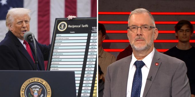 Laut FDP-Nationalrat Hans-Peter Portmann spielt der Bundesrat das Spielchen von Donald Trump ein Stück weit mit, knickt jedoch nicht ein. «arena»
