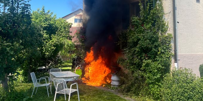 Frauenfeld TG: Motorrad in Brand geraten. Frauenfeld TG