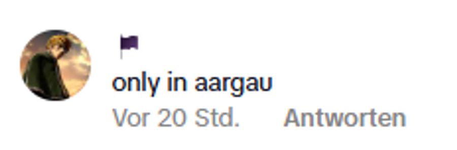 Auch diese Person findet, solche Dinge würden «nur in Aargau» passieren.