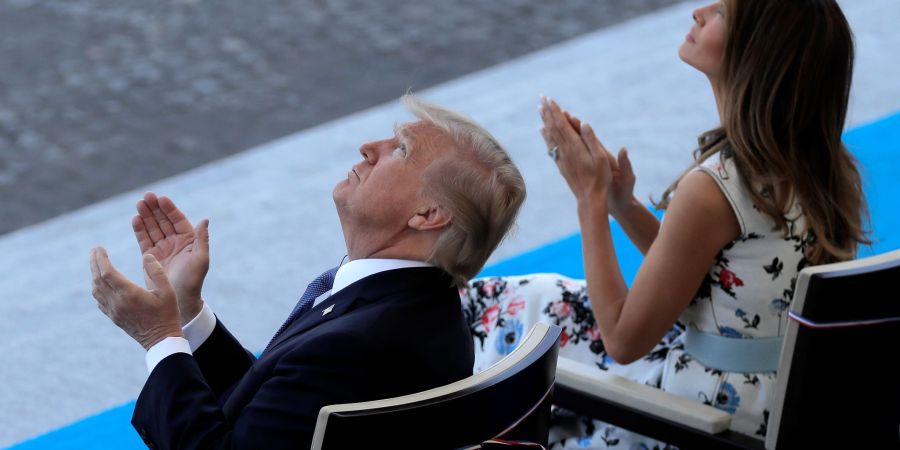 Trump war 2017 bei der Militärparade zum französischen Nationalfeiertag in Paris. (Archivbild)