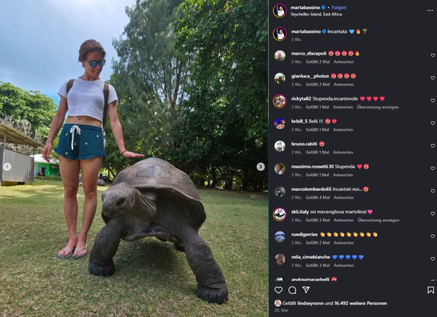 Goggias Landsfrau Marta Bassino macht auf den Seychellen spannende Erfahrungen.