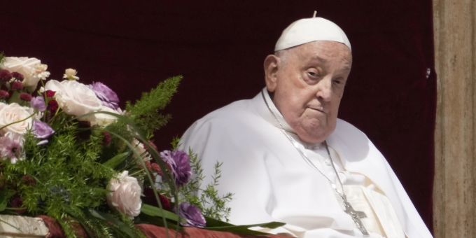 Papst Franziskus am Ostersonntag 2025. Papst Franziskus