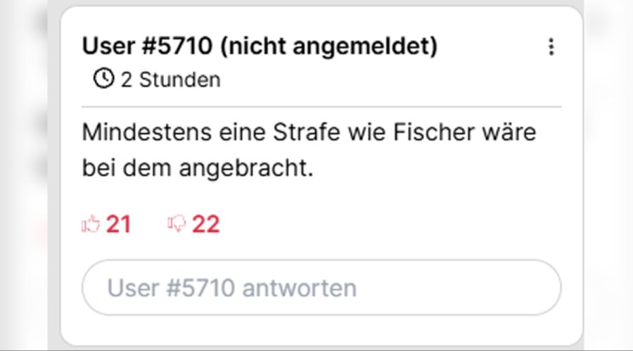 Die Nau.ch-User fordern für Granit Xhaka eine ähnliche Strafe wie für Patrick Fischer.