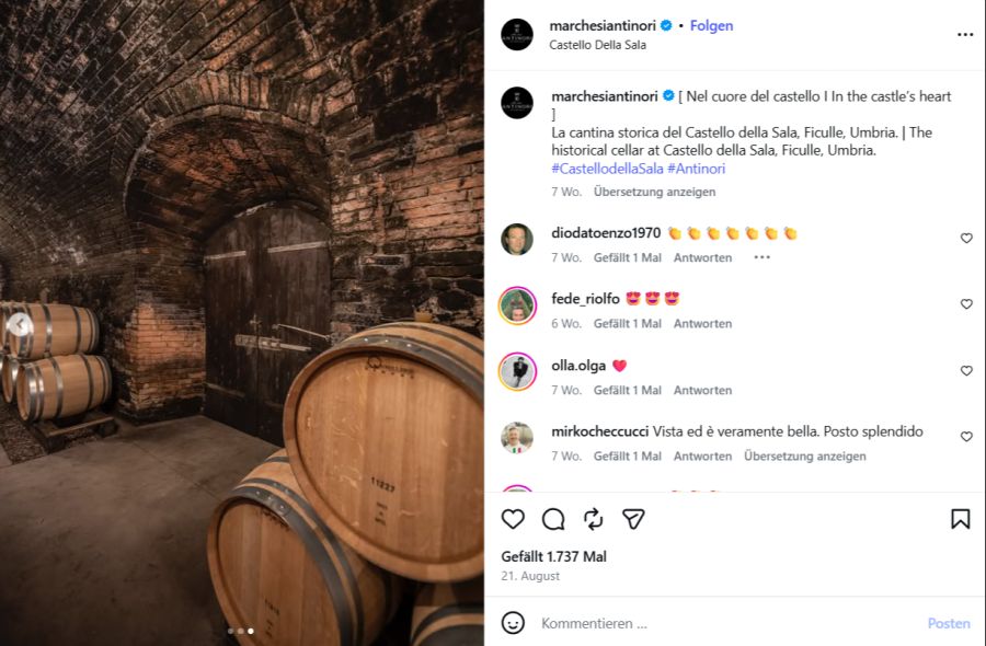 Sie langten zu, als der Wein bereit für den Export war.,