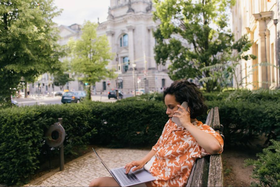 Freelancer, Park, Laptop