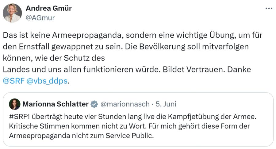 Armeepropaganda Gmür Schlatter