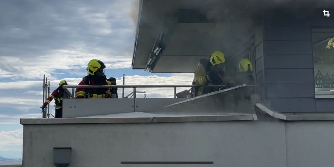 Feuerwehreinsatz in Baar. Feuerwehreinsatz in Baar.