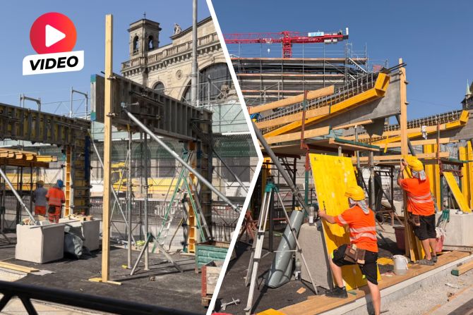 Zürichs Tram-Baustelle am HB