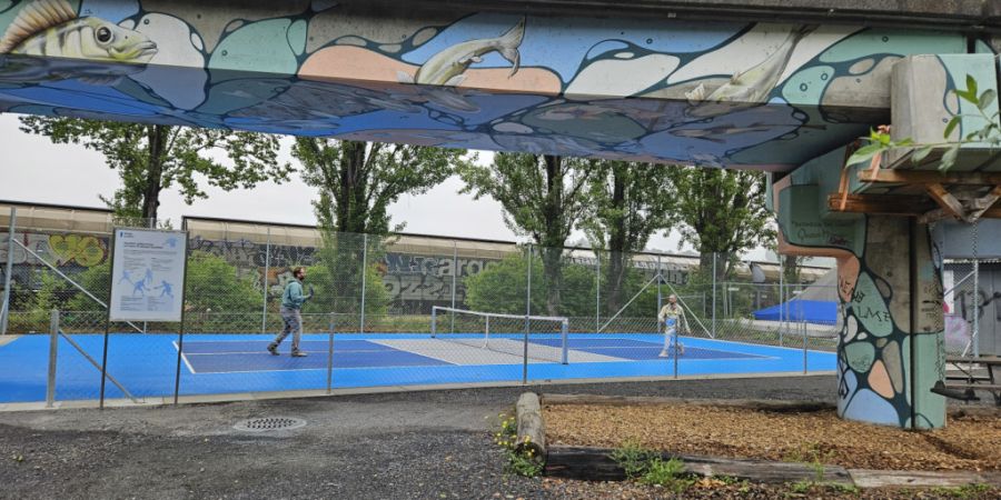 Die Zwischennutzung Werft in der Stadt Luzern wird mit einem Pickleball-Feld erweitert.