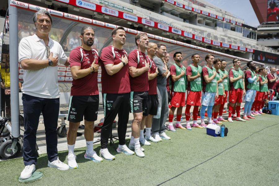 Die Nati beim letzten WM-Test gegen Australien im Snapdragon Stadium in San Diego – dem WM-Quartier, von dem aus die Schweiz ihre gesamte Vorbereitung bestreitet.
