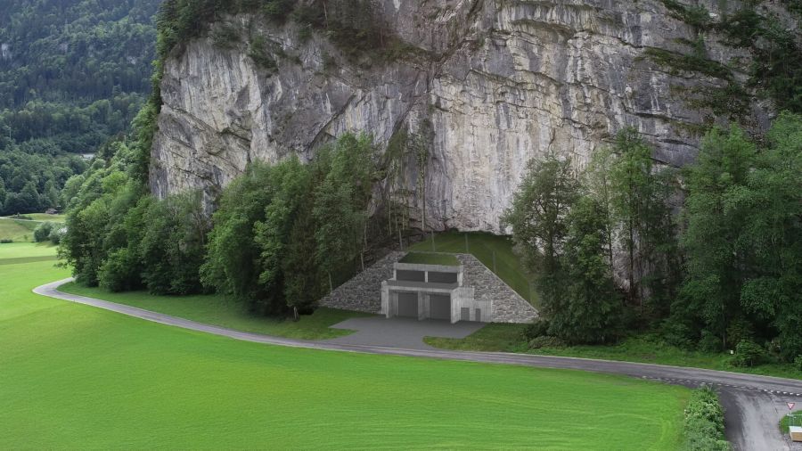 Der Eingang zum «Brünig Mega Safe» soll so aussehen.