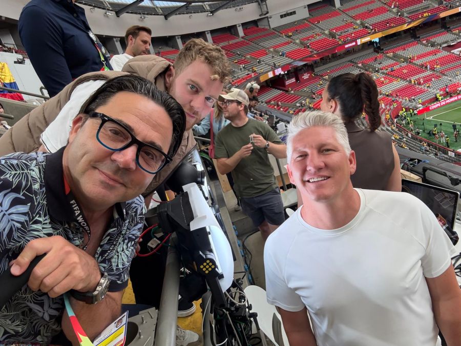 Mischi Wettstein und Bastian Schweinsteiger.